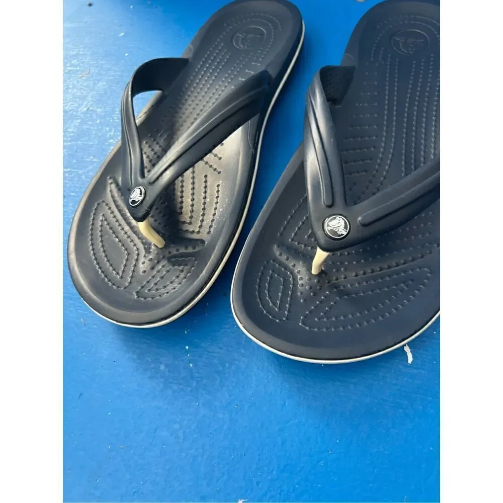 Crocs Men's and Women's Sandals - Bayaband Flip Flops, Waterproof Shower Shoes m